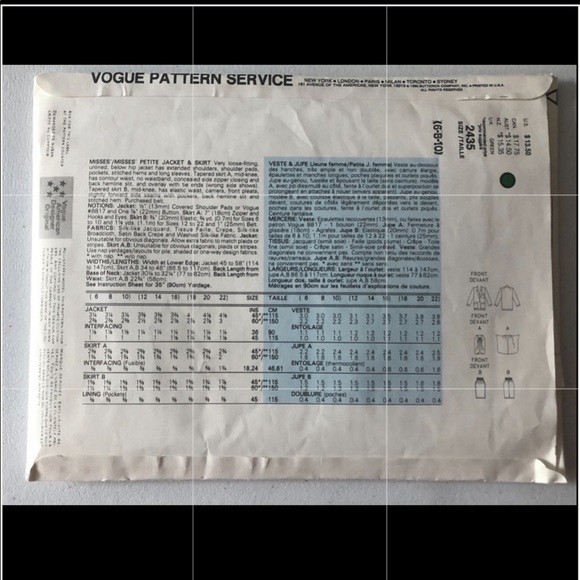 Vogue Pattern Set 2435 - Picture 2 of 2